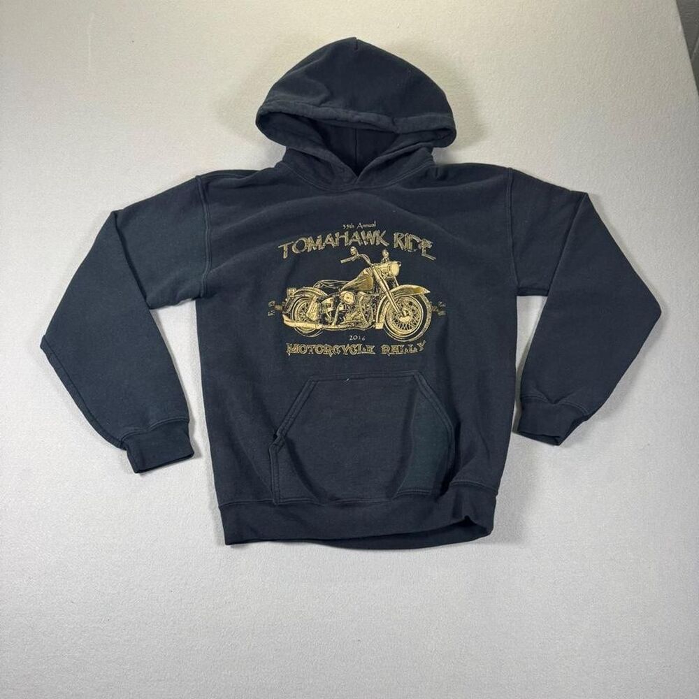 Gildan Men's Black and Grey Hoodie